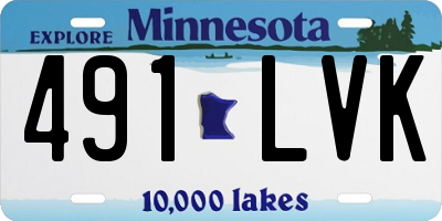 MN license plate 491LVK