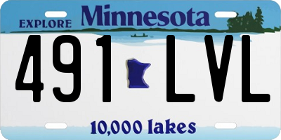 MN license plate 491LVL