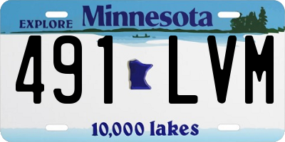 MN license plate 491LVM