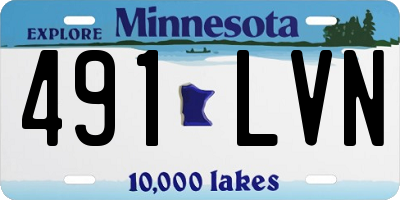 MN license plate 491LVN