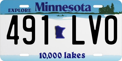 MN license plate 491LVO