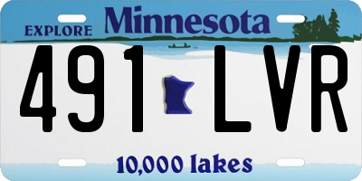 MN license plate 491LVR