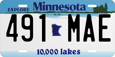MN license plate 491MAE