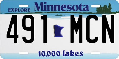 MN license plate 491MCN