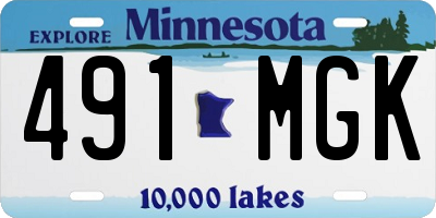 MN license plate 491MGK