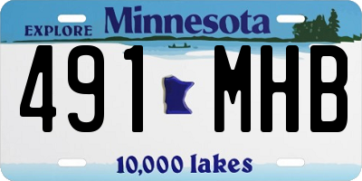 MN license plate 491MHB
