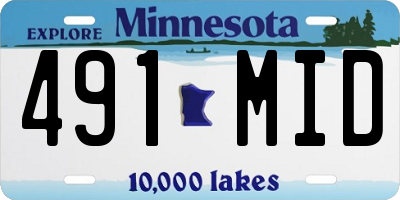 MN license plate 491MID