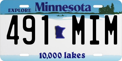 MN license plate 491MIM