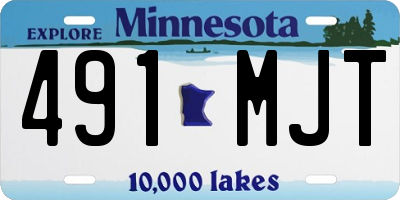 MN license plate 491MJT