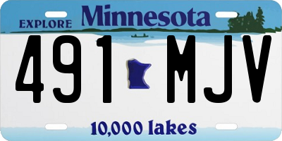 MN license plate 491MJV