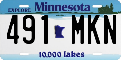 MN license plate 491MKN