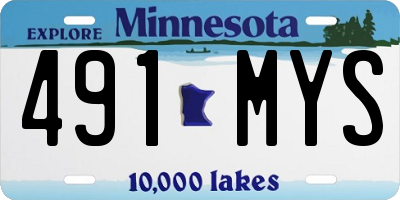 MN license plate 491MYS