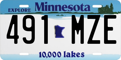 MN license plate 491MZE
