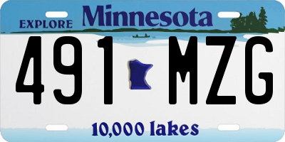 MN license plate 491MZG
