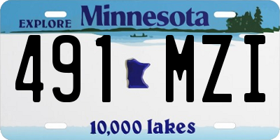 MN license plate 491MZI