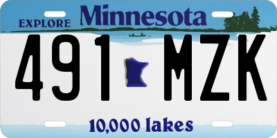 MN license plate 491MZK