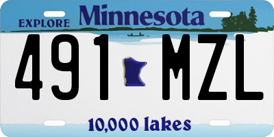 MN license plate 491MZL