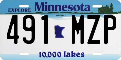 MN license plate 491MZP