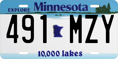MN license plate 491MZY