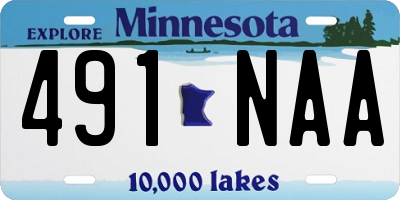 MN license plate 491NAA