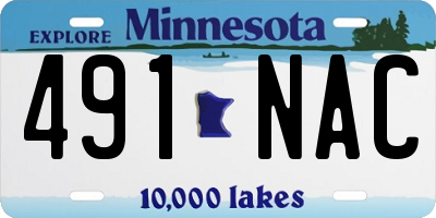 MN license plate 491NAC
