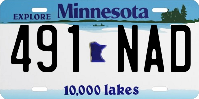 MN license plate 491NAD