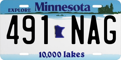 MN license plate 491NAG