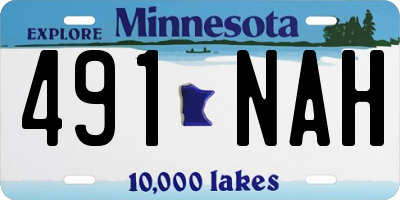 MN license plate 491NAH