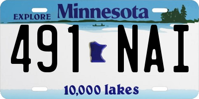 MN license plate 491NAI