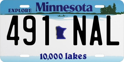 MN license plate 491NAL