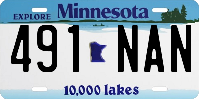 MN license plate 491NAN