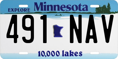 MN license plate 491NAV