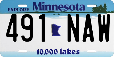 MN license plate 491NAW