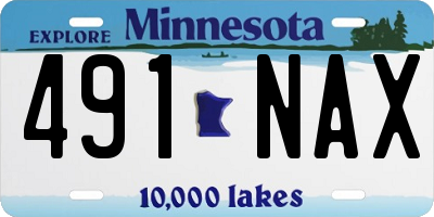 MN license plate 491NAX