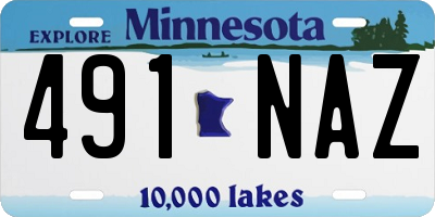 MN license plate 491NAZ