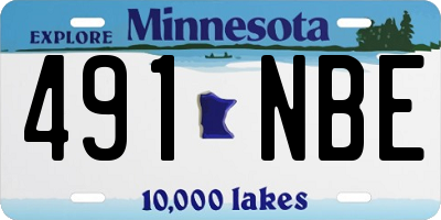 MN license plate 491NBE