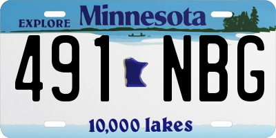 MN license plate 491NBG