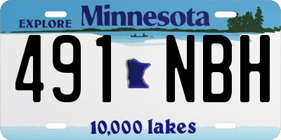 MN license plate 491NBH
