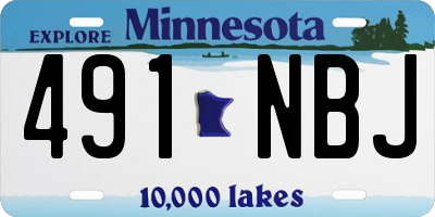 MN license plate 491NBJ