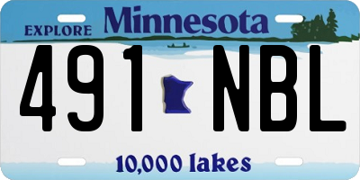 MN license plate 491NBL