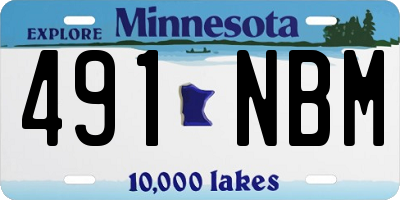MN license plate 491NBM