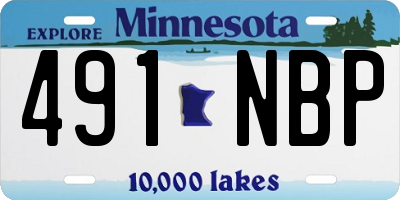 MN license plate 491NBP