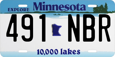 MN license plate 491NBR
