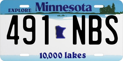 MN license plate 491NBS
