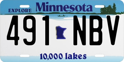 MN license plate 491NBV