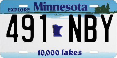 MN license plate 491NBY