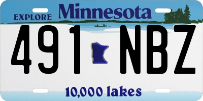 MN license plate 491NBZ