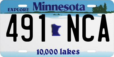 MN license plate 491NCA