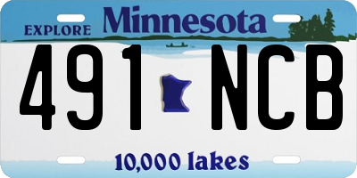MN license plate 491NCB