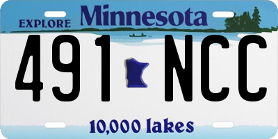 MN license plate 491NCC